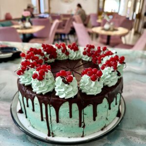 Čokoládovo - mentolová tortu bezlepková bezmliečna vegan nízkosacharidová Delightilli